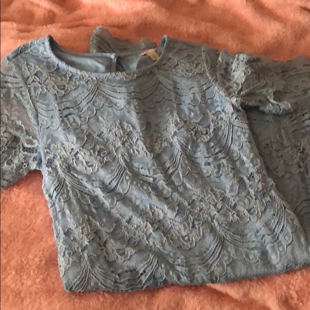 Blue lace dress